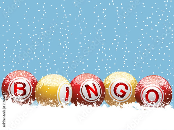 Obraz Christmas bingo background
