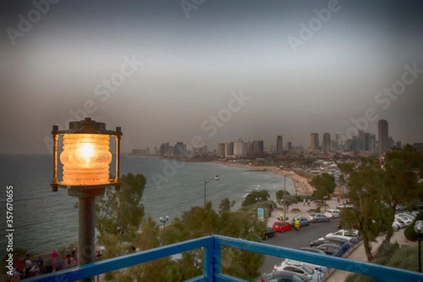 Fototapeta Tel Aviv - city view from Old Jaffa