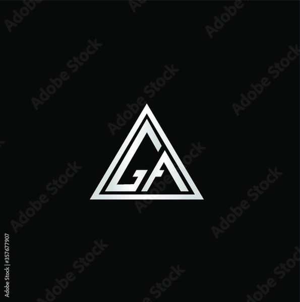 Obraz Letter G and letter A logo placed in triangle