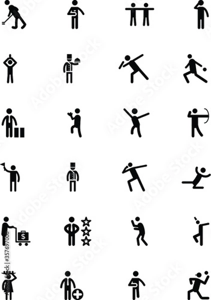 Obraz Human Avatar Vector Icons 