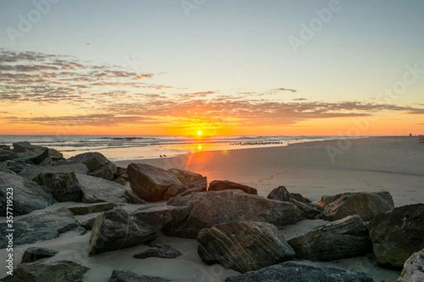 Fototapeta Ponce Inlet at New Smyrna Beach in Florida in the Winter