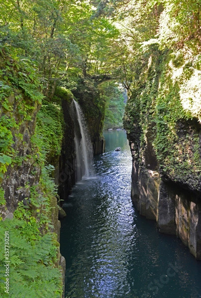 Fototapeta 高千穂峡の風景　宮崎県高千穂