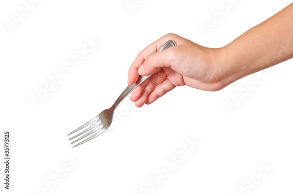 Obraz holding fork