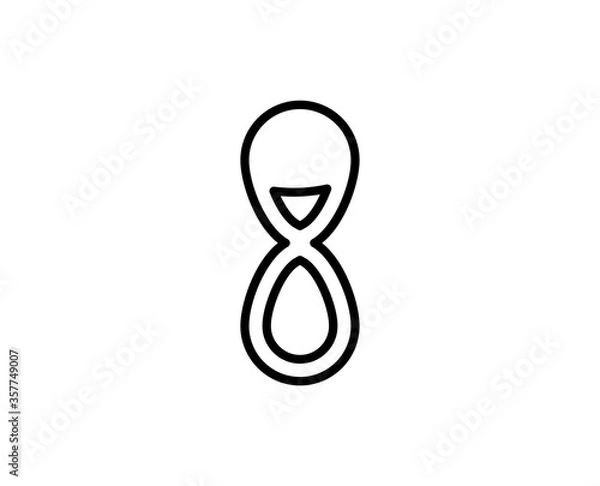 Fototapeta Hourglass line icon