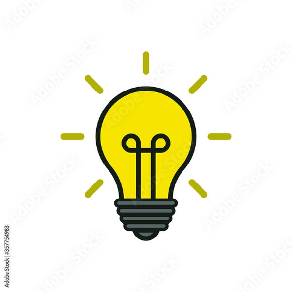 Obraz light bulb vector illustration