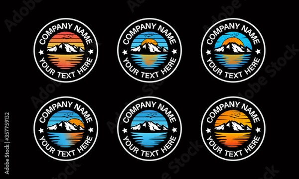 Obraz Mountains logo design bundle