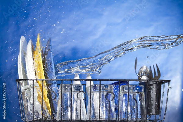 Obraz Inside a dishwasher