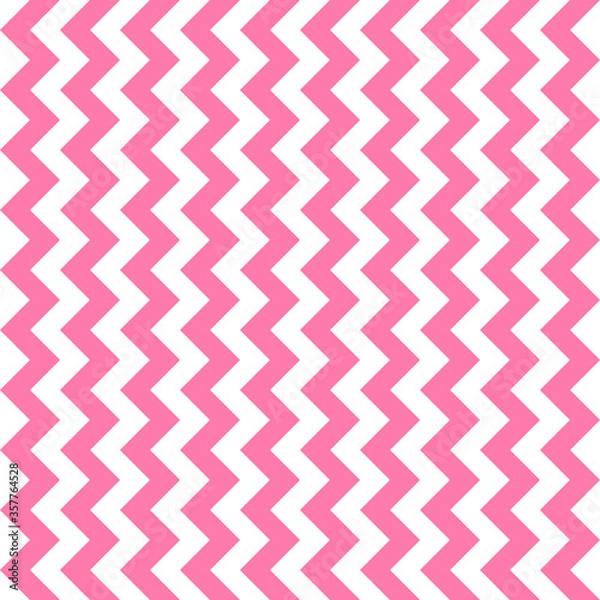 Fototapeta Seamless pattern with white, pink zigzag. Abstract vector background.