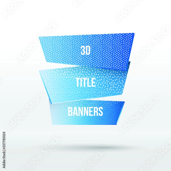 Obraz 3d title banners
