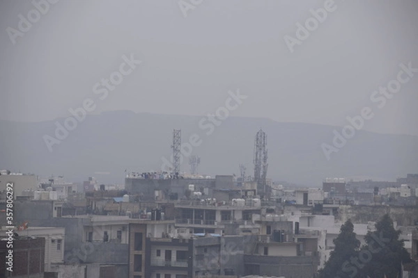 Obraz Polluted city Air pollution 