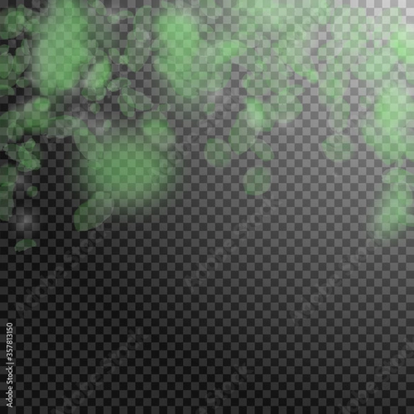 Obraz Green flower petals falling down. Original romanti