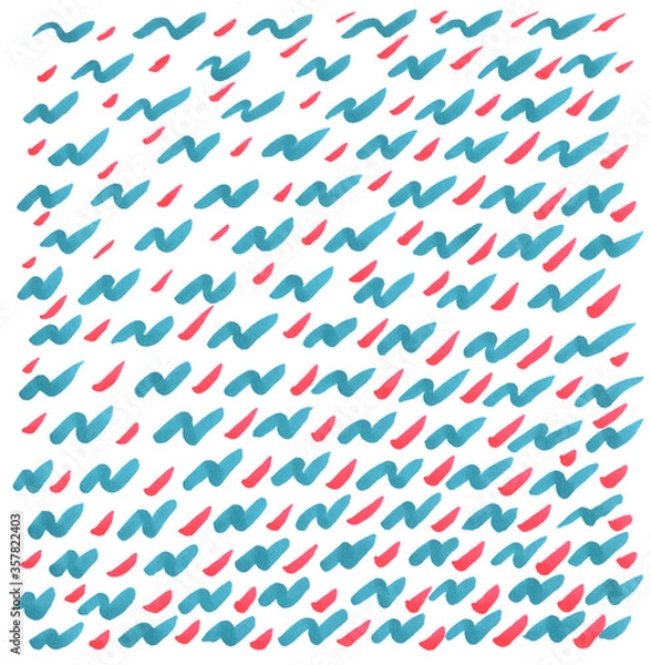 Obraz Abstract geometric background with markers. Dynamic strokes and lines. Hand drawn pattern