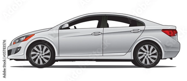 Obraz Compact Sedan, Grey