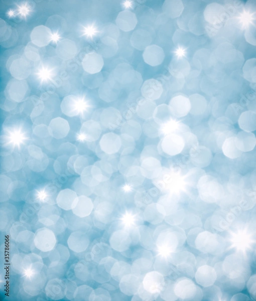 Obraz Abstract blue background or glittering lights