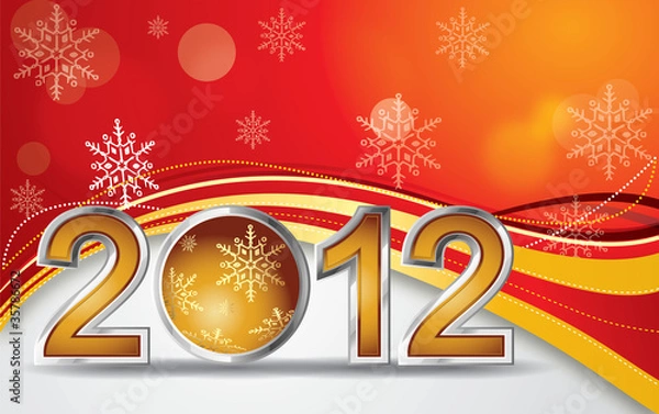 Fototapeta Vector Christmas 2012 Ball