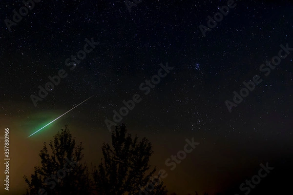 Obraz Meteor in Night Sky