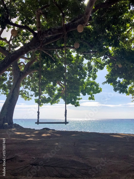 Obraz Empty swing on the beach