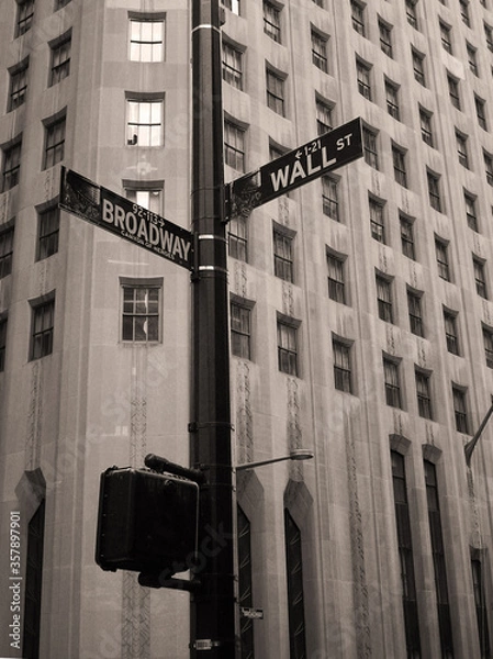 Obraz Wall street sign