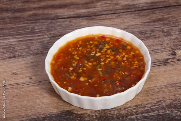 Fototapeta Thai style spicy chilli sauce