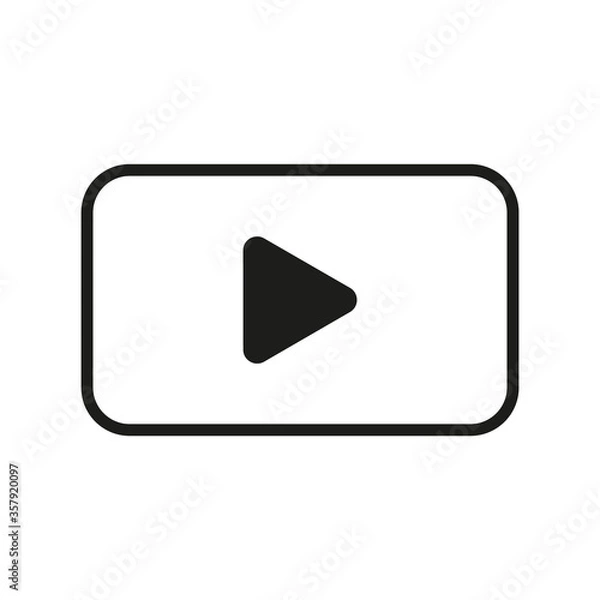 Obraz play button icon. play button vector design