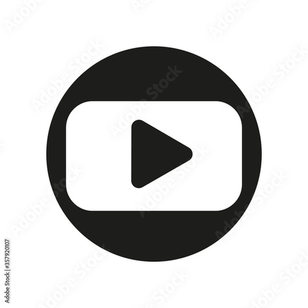 Obraz play button icon. play button vector design
