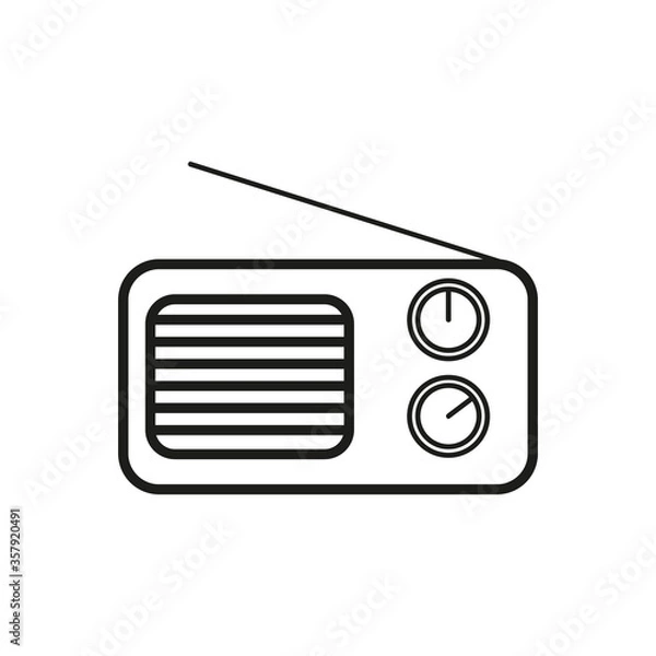 Obraz radio icon. radio vector design
