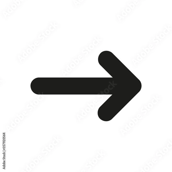 Obraz right arrow icon. right arrow vector design