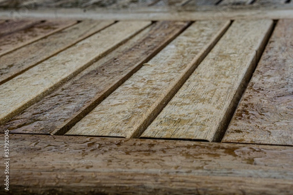 Obraz wooden wet table