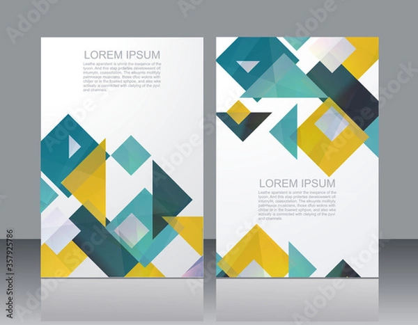Fototapeta Vector brochure template design with geometric elements.