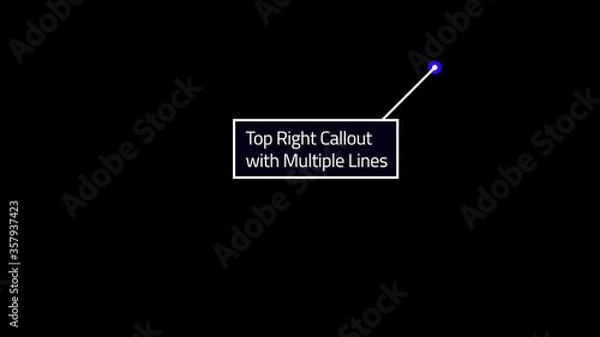 Fototapeta Bordered Top-Right Callout