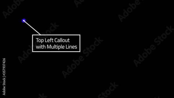 Fototapeta Bordered Top-Left Callout