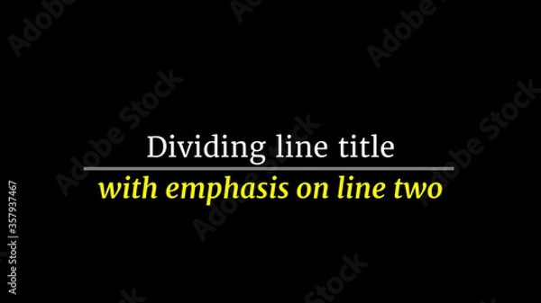 Fototapeta Dividing Line Title