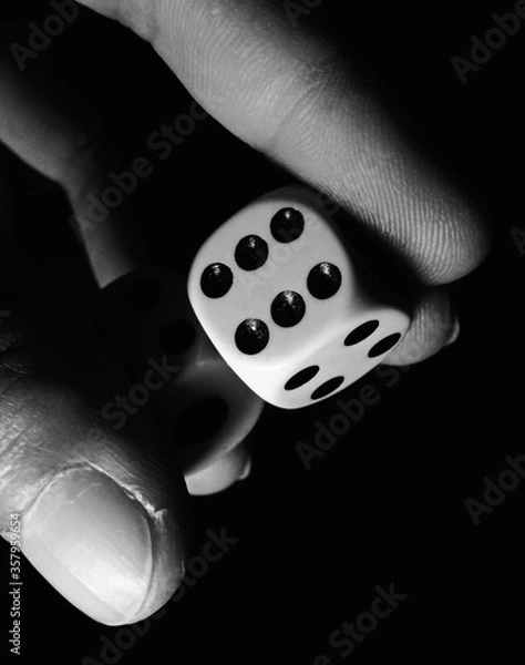 Fototapeta hand with dice