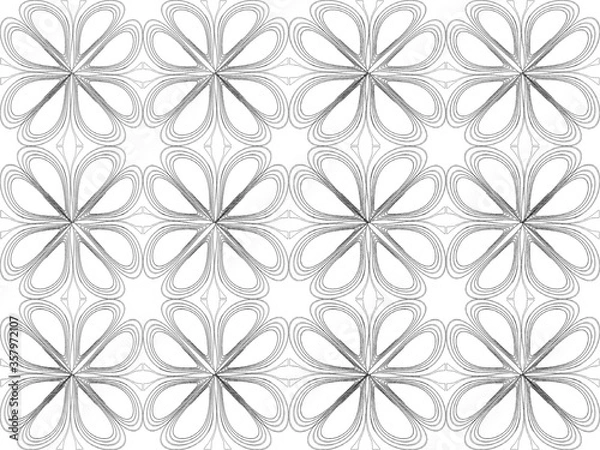 Fototapeta Seamless pattern design with floral background elements, beautiful ornaments