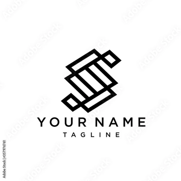 Obraz S letter logo design vector icon template. Stylish modern S Logo.