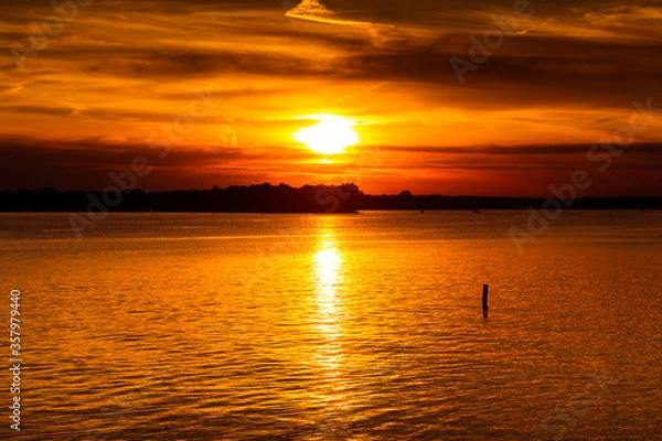 Fototapeta Sunset Over the Lake