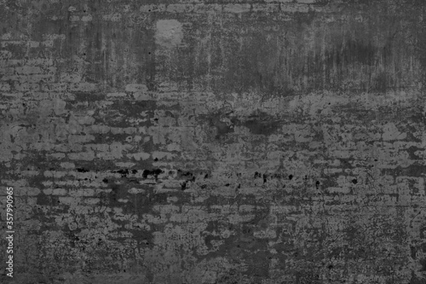 Fototapeta Dark Old wall with cracks background, Material design, Modern Loft Concept, Vintage Texture, Abstract backdrop         