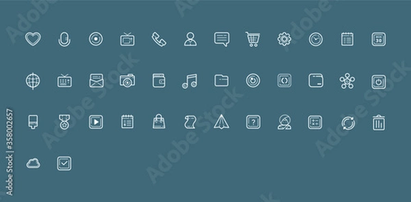 Obraz icon_set_yoga