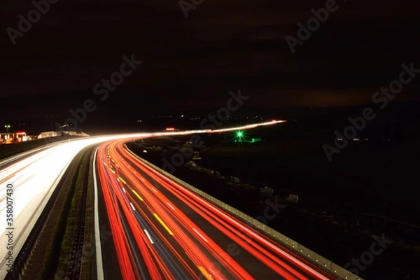 Obraz Autobahn bei Nacht