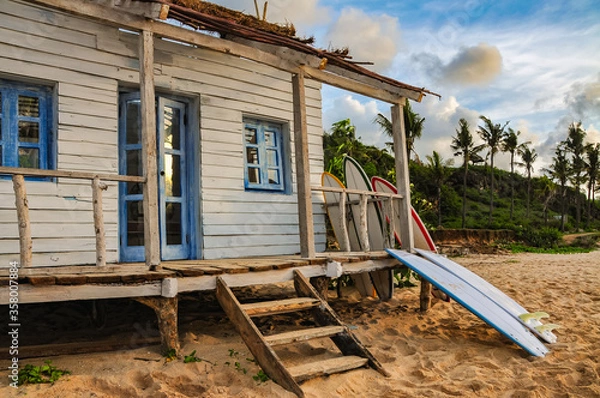 Obraz Surfer's beach hut