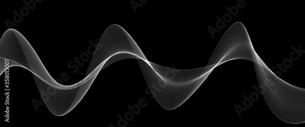 Fototapeta 
Abstract wave element for design. Digital frequency track equalizer. Stylized line art background