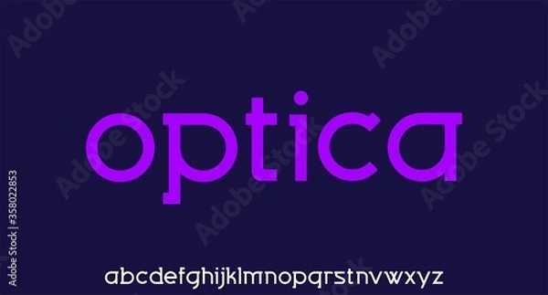 Obraz optica,modern geometric lowercase font