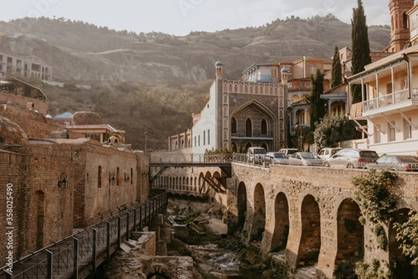 Obraz Sulfur baths in old Tbilisi
