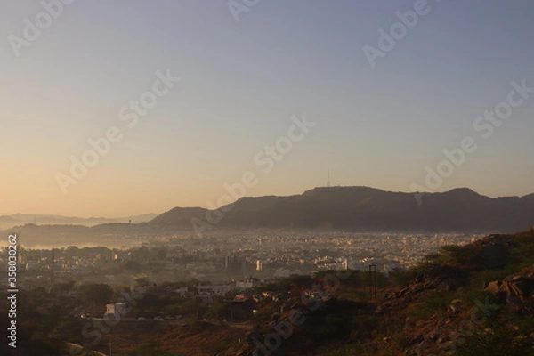 Obraz sunset over the city