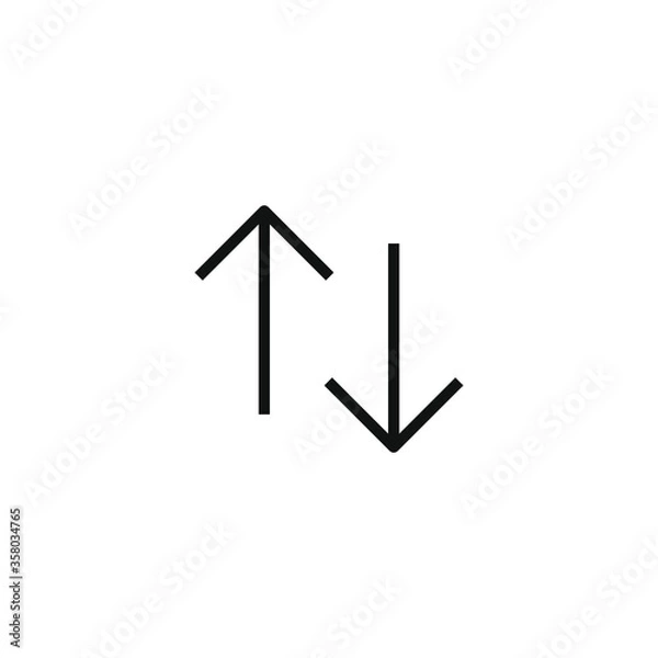 Fototapeta Arrow icon with outline style design