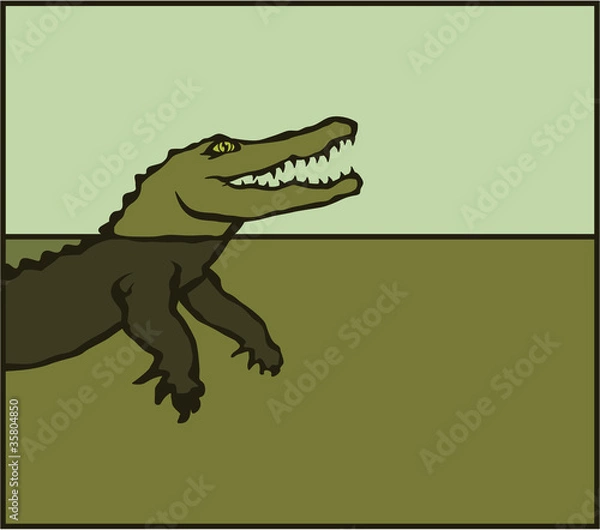 Fototapeta Alligator in the swamp vector