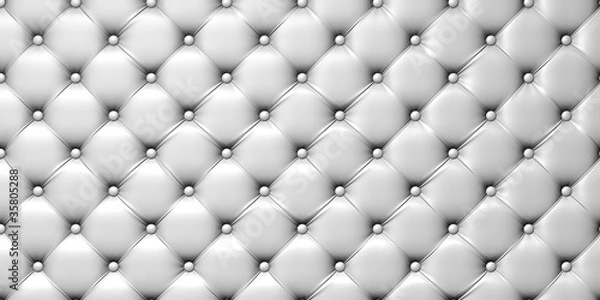 Obraz ilustracja białej skórzanej tapicerki