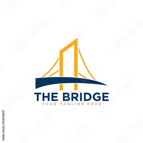 Obraz Bridge Construction Logo Icon Design Vector