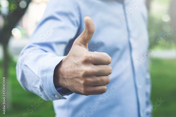 Obraz man hand okay sign