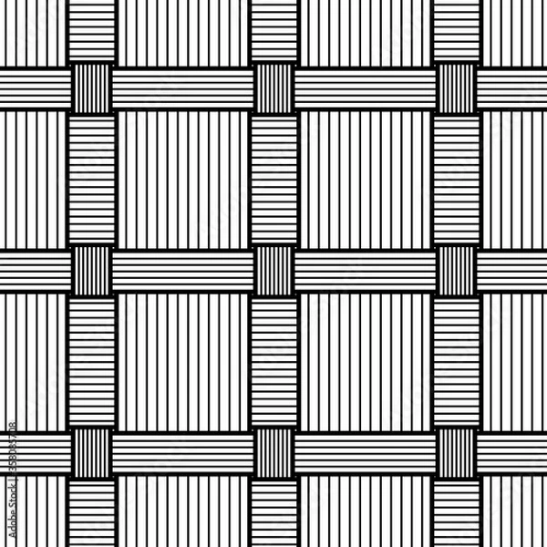 Obraz Basketwork Drawing. Seamless pattern.